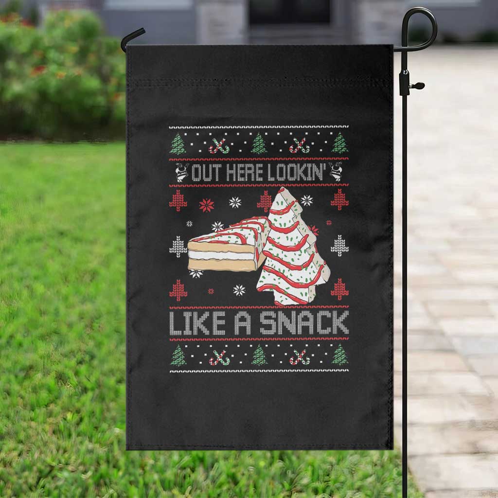Debbies Christmas Tree Cake Garden Flag Out Here Lookin Like A Snack TS10 Print Your Wear