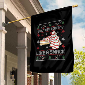 Debbies Christmas Tree Cake Garden Flag Out Here Lookin Like A Snack TS10 Print Your Wear