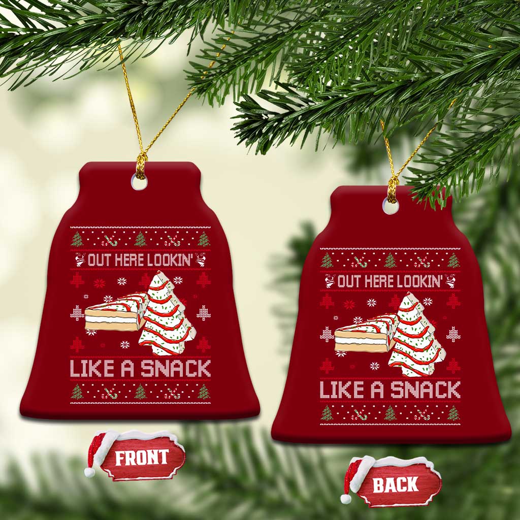 Debbies Christmas Tree Cake Ceramic Ornament Out Here Lookin Like A Snack TS10 Print Your Wear