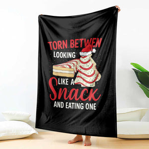 Torn Between Looking Like A Snack Or Eating One Christmas Throw Blanket Debbies Tree Cake TS10 Print Your Wear