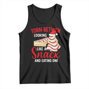 Torn Between Looking Like A Snack Or Eating One Christmas Tank Top Debbies Tree Cake TS10 Black Print Your Wear
