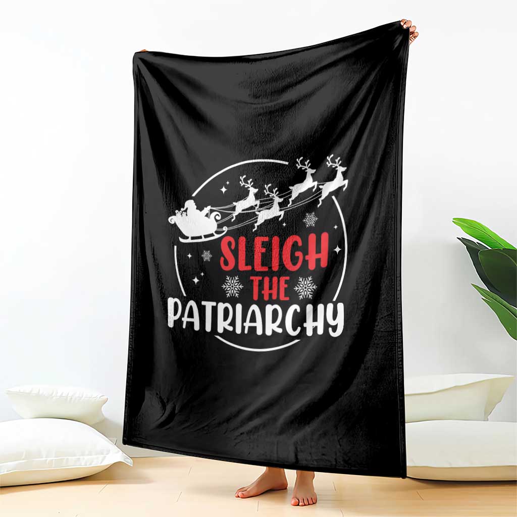 Sleigh The Patriarchy Throw Blanket Feminist Christmas Womens Rights TS10 Print Your Wear