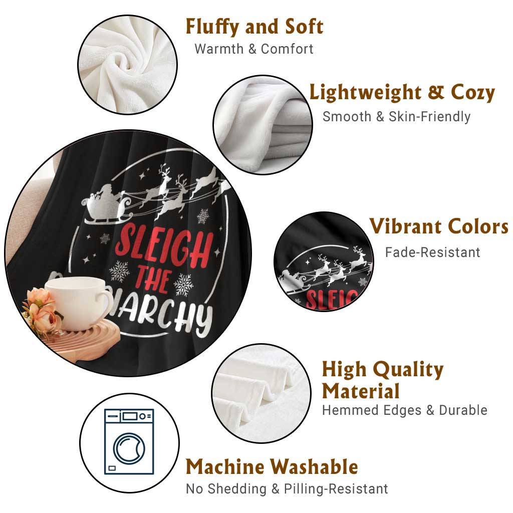 Sleigh The Patriarchy Throw Blanket Feminist Christmas Womens Rights TS10 Print Your Wear