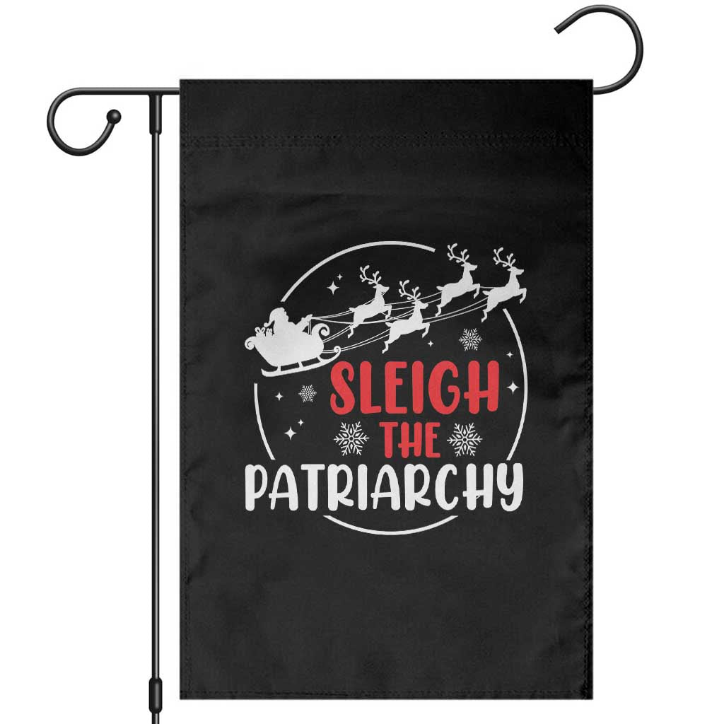 Sleigh The Patriarchy Garden Flag Feminist Christmas Womens Rights TS10 Black Print Your Wear