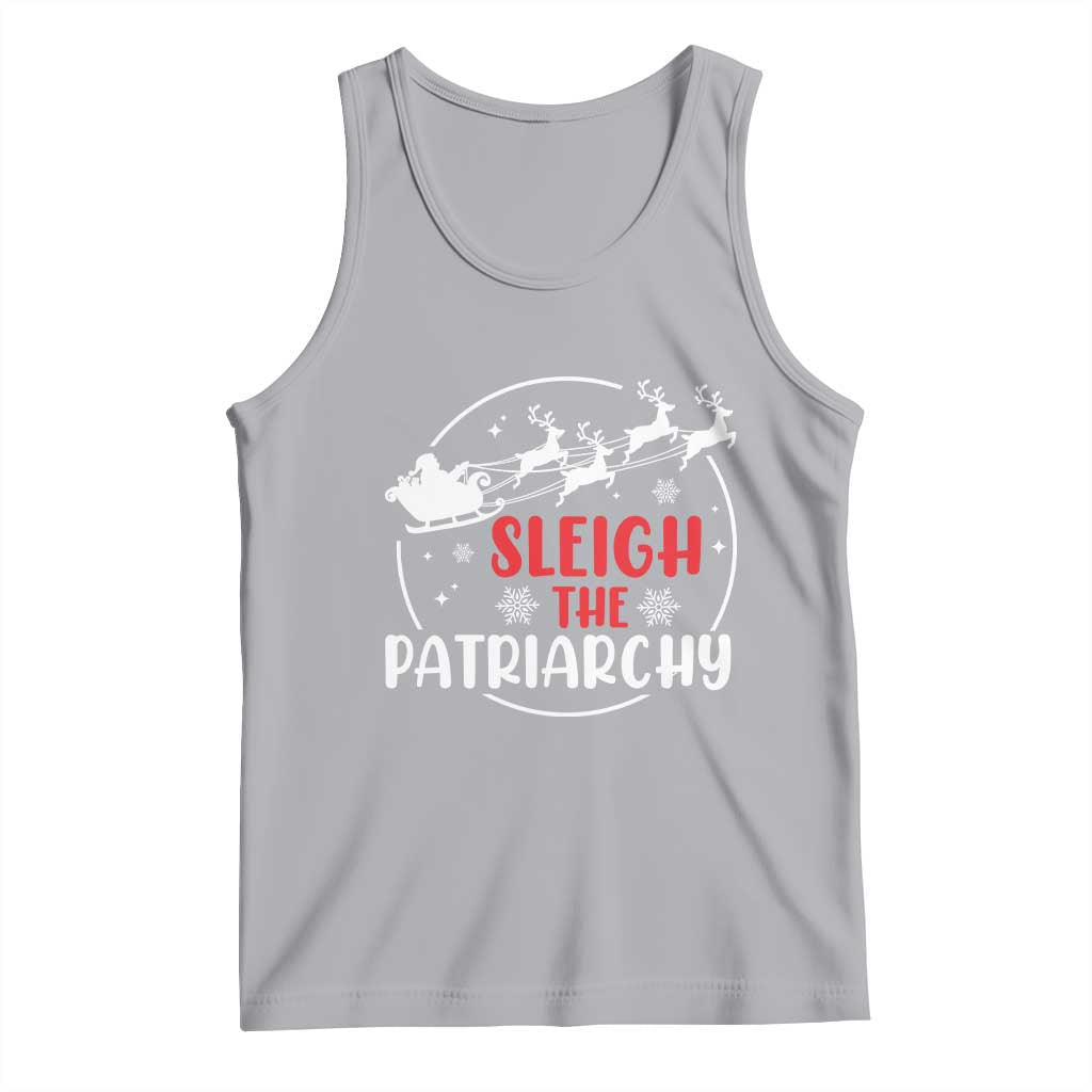 Sleigh The Patriarchy Tank Top Feminist Christmas Womens Rights TS10 Athletic Heather Print Your Wear