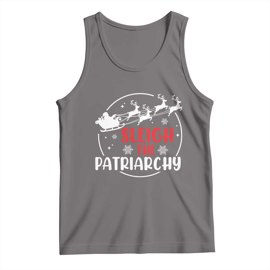 Sleigh The Patriarchy Tank Top Feminist Christmas Womens Rights TS10 Deep Heather Print Your Wear