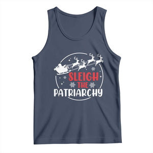 Sleigh The Patriarchy Tank Top Feminist Christmas Womens Rights TS10 Navy Print Your Wear