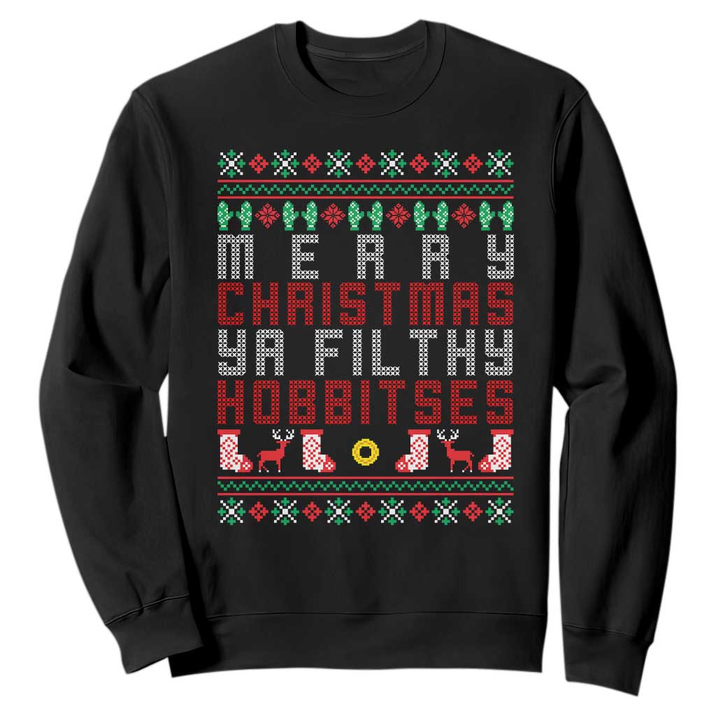 Merry Christmas Ya Filthy Animal Sweatshirt Funny Fantasy Movie Meme LOL Ugly Xmas TS10 Black Print Your Wear