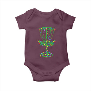 Christmas Disc Golf Basket Baby Onesie Frisbee Golfer Xmas Gift TS10 Maroon Print Your Wear