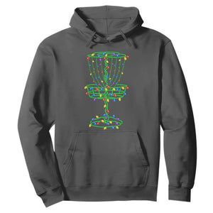 Christmas Disc Golf Basket Hoodie Frisbee Golfer Xmas Gift TS10 Dark Heather Print Your Wear