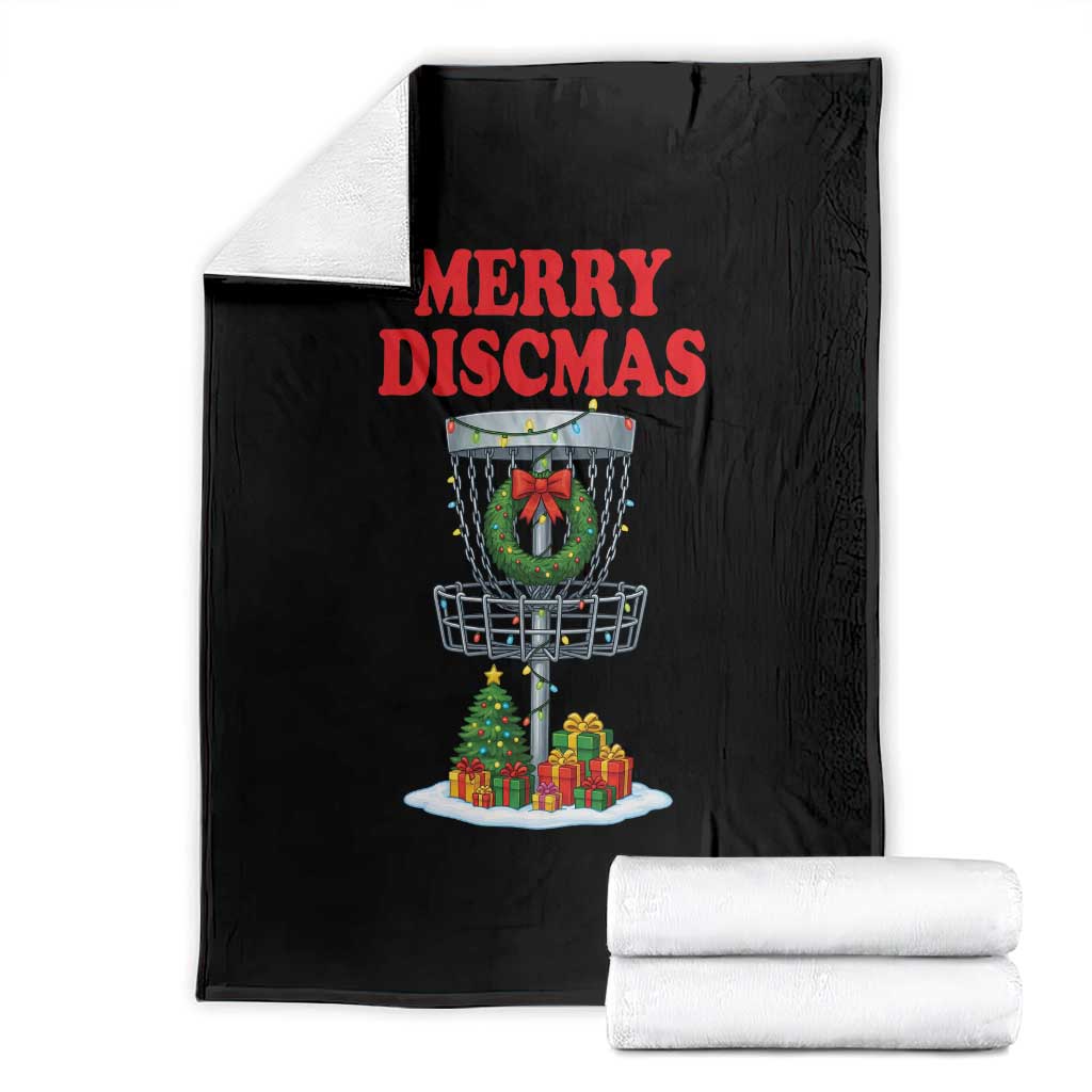Christmas Disc Golf Throw Blanket Merry Discmas Golfers Frisbee Golfer Xmas Gift TS10 Black Print Your Wear