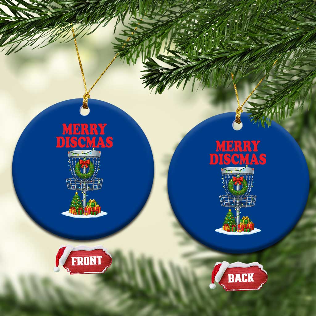 Christmas Disc Golf Ceramic Ornament Merry Discmas Golfers Frisbee Golfer Xmas Gift TS10 1pc Blue Print Your Wear