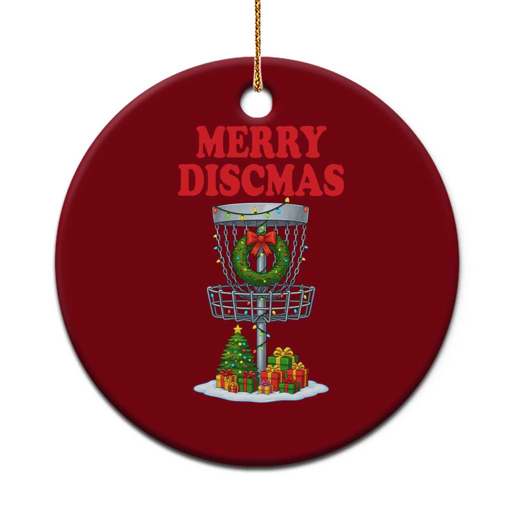 Christmas Disc Golf Ceramic Ornament Merry Discmas Golfers Frisbee Golfer Xmas Gift TS10 1pc Red Print Your Wear