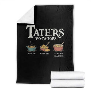 Taters Potatoes Throw Blanket Funny Movie Fans Holiday Gift TS10 Black Print Your Wear