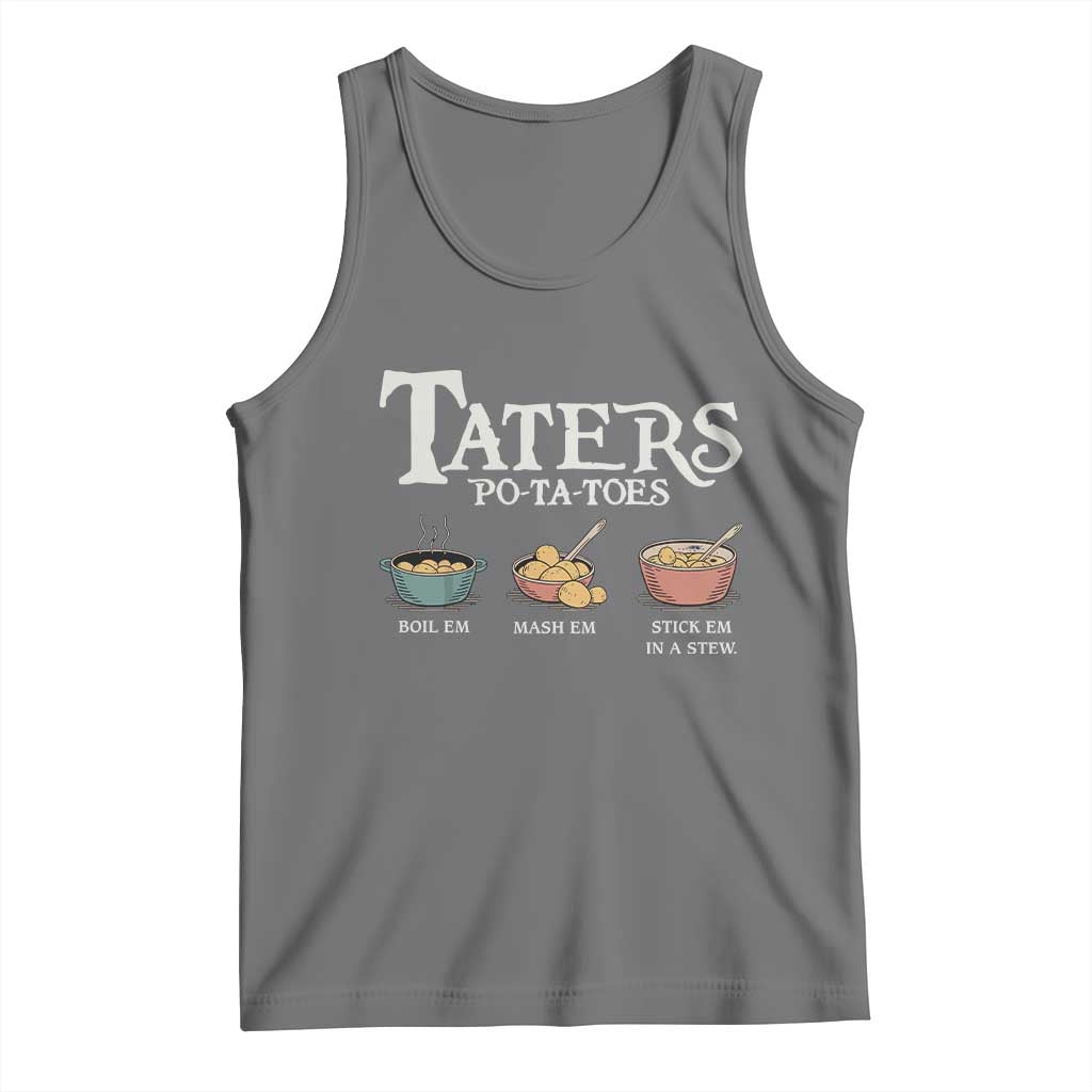 Taters Potatoes Tank Top Funny Movie Fans Holiday Gift TS10 Black Heather Print Your Wear