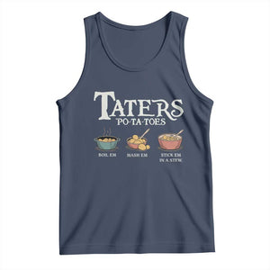 Taters Potatoes Tank Top Funny Movie Fans Holiday Gift TS10 Navy Print Your Wear