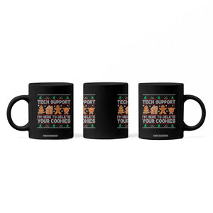 Funny Christmas Tech Support Coffee Mug Computer Programmer Gift Here To Delete Cookies Ugly Xmas TS10 Print Your Wear