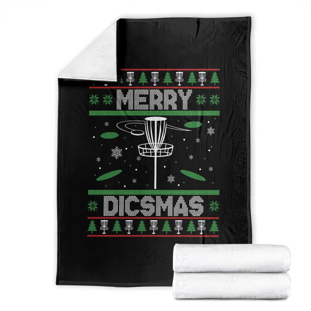Disc Golf Christmas Throw Blanket Merry Discmas Ugly Xmas TS10 Black Print Your Wear
