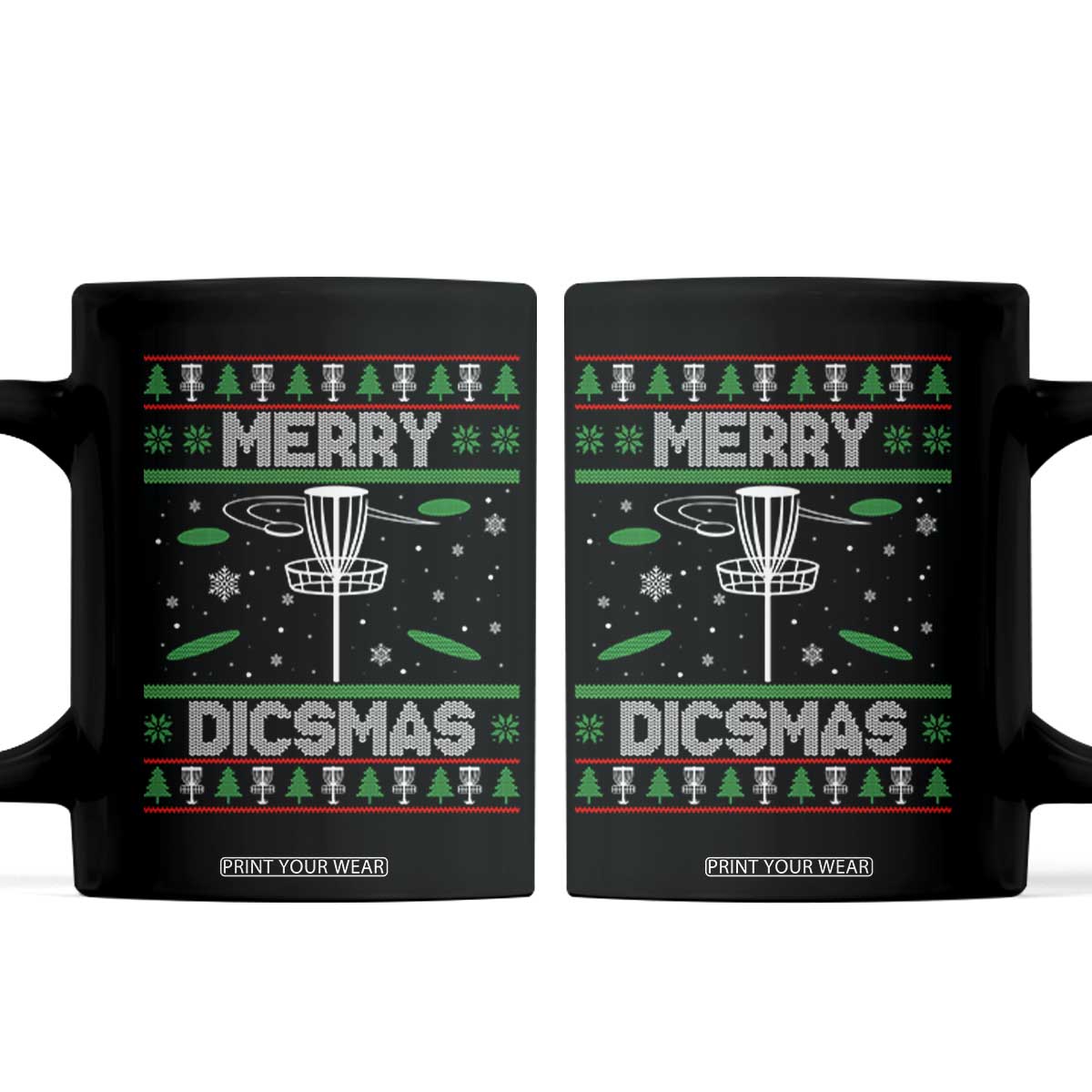 Disc Golf Christmas Coffee Mug Merry Discmas Ugly Xmas TS10 Black Print Your Wear
