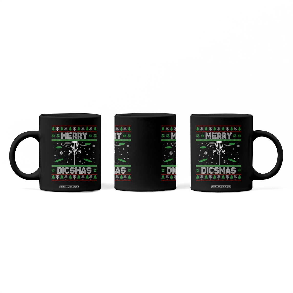 Disc Golf Christmas Coffee Mug Merry Discmas Ugly Xmas TS10 Print Your Wear