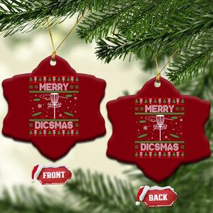 Disc Golf Christmas Ceramic Ornament Merry Discmas Ugly Xmas TS10 Print Your Wear
