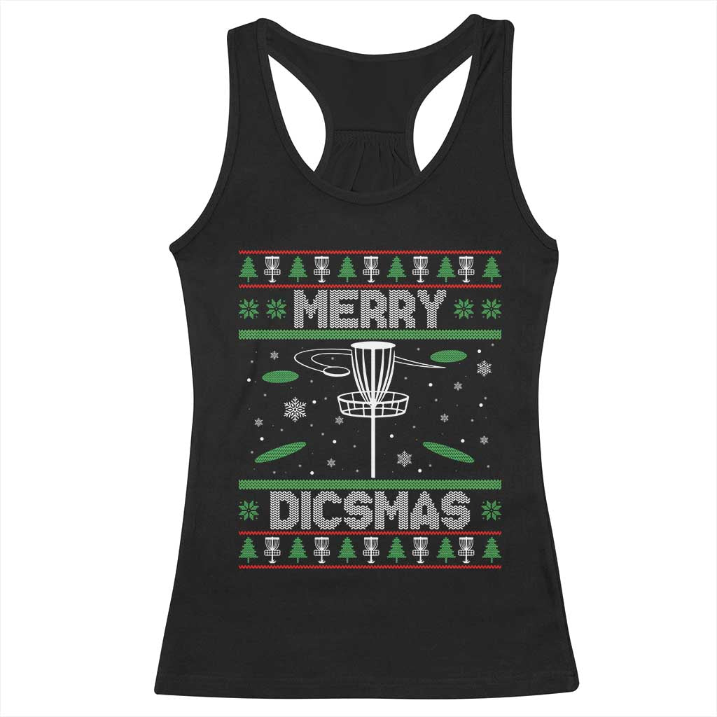 Disc Golf Christmas Racerback Tank Top Merry Discmas Ugly Xmas TS10 Black Print Your Wear