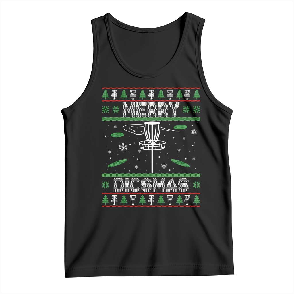 Disc Golf Christmas Tank Top Merry Discmas Ugly Xmas TS10 Black Print Your Wear