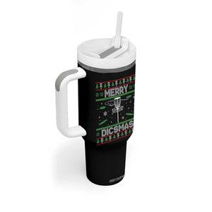 Disc Golf Christmas Tumbler With Handle Merry Discmas Ugly Xmas TS10 Print Your Wear