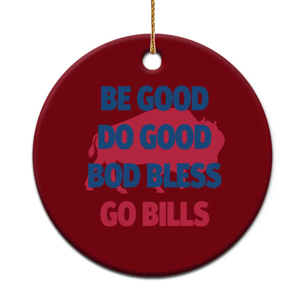 Football Lovers Ceramic Ornament Game Day Be Good Do Good God Bless Go BFB TS10 1pc Red Print Your Wear