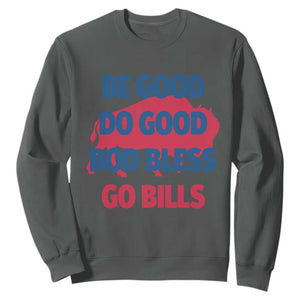 Football Lovers Sweatshirt Game Day Be Good Do Good God Bless Go BFB TS10 Dark Heather Print Your Wear