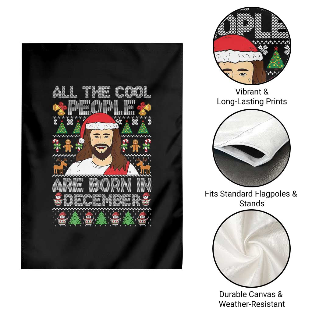Funny Jesus Christmas December Birthday Garden Flag Ugly Xmas TS10 Print Your Wear