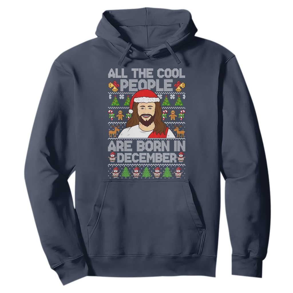 Funny Jesus Christmas December Birthday Hoodie Ugly Xmas TS10 Navy Print Your Wear