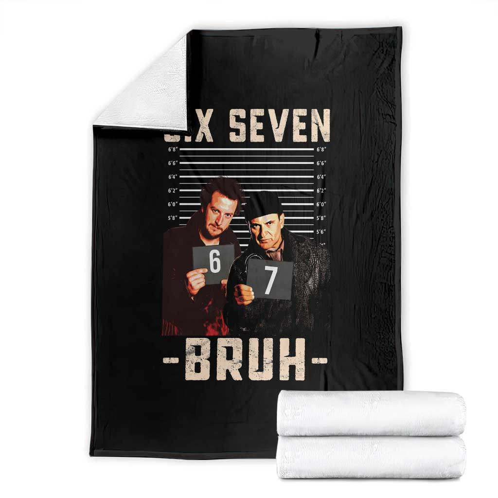 Funny 6 7 Meme Throw Blanket Retro Home Christmas Movie Alone TS10 Black Print Your Wear