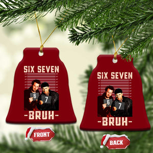 Funny 6 7 Meme Ceramic Ornament Retro Home Christmas Movie Alone TS10 Print Your Wear