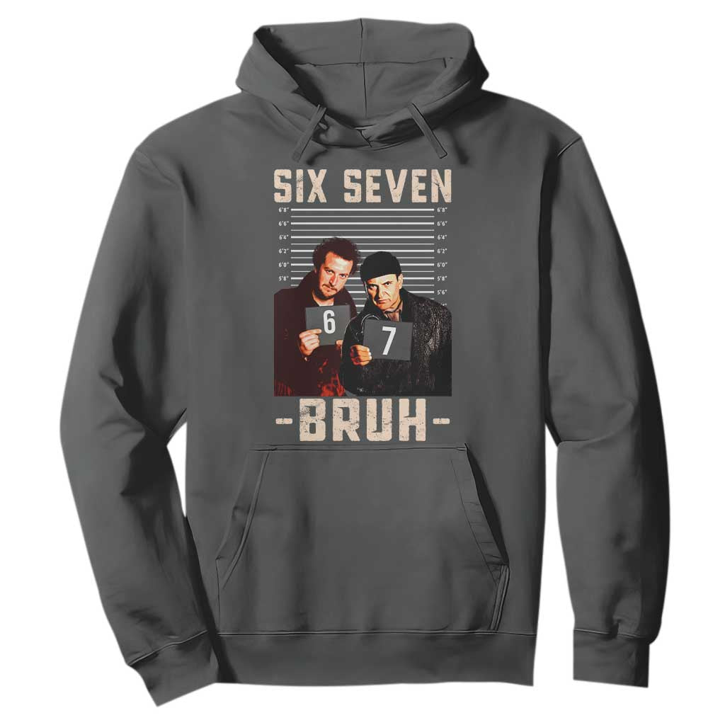 Funny 6 7 Meme Hoodie Retro Home Christmas Movie Alone TS10 Dark Heather Print Your Wear