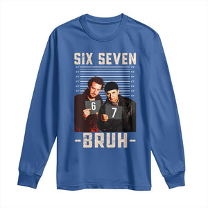Funny 6 7 Meme Long Sleeve Shirt Retro Home Christmas Movie Alone TS10 Royal Blue Print Your Wear