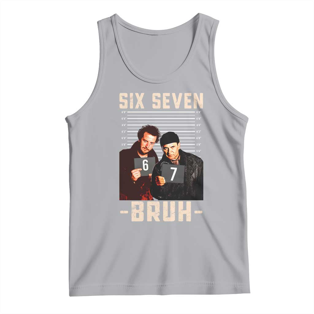Funny 6 7 Meme Tank Top Retro Home Christmas Movie Alone TS10 Athletic Heather Print Your Wear