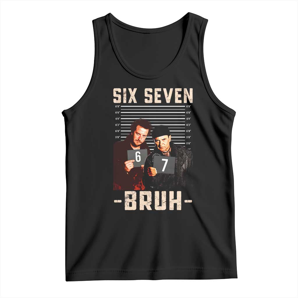 Funny 6 7 Meme Tank Top Retro Home Christmas Movie Alone TS10 Black Print Your Wear
