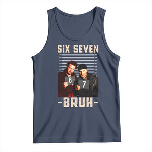 Funny 6 7 Meme Tank Top Retro Home Christmas Movie Alone TS10 Navy Print Your Wear