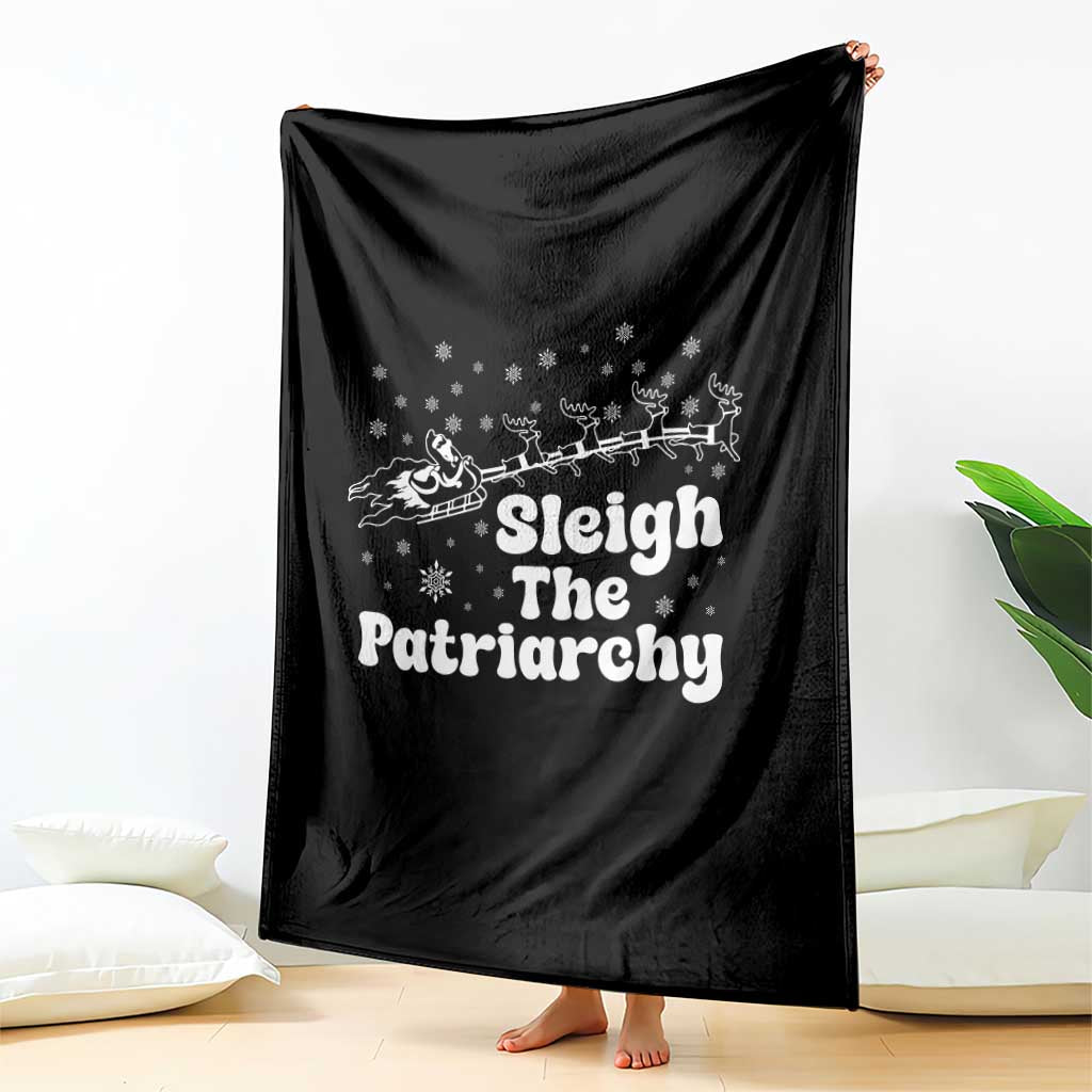 Sleigh The Patriarchy Throw Blanket Christmas Feminist Womens Rights TS10 Print Your Wear