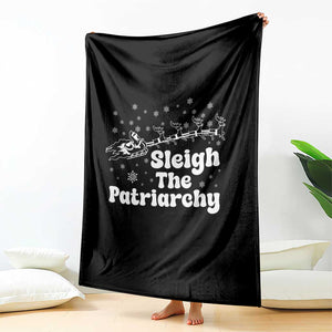 Sleigh The Patriarchy Throw Blanket Christmas Feminist Womens Rights TS10 Print Your Wear