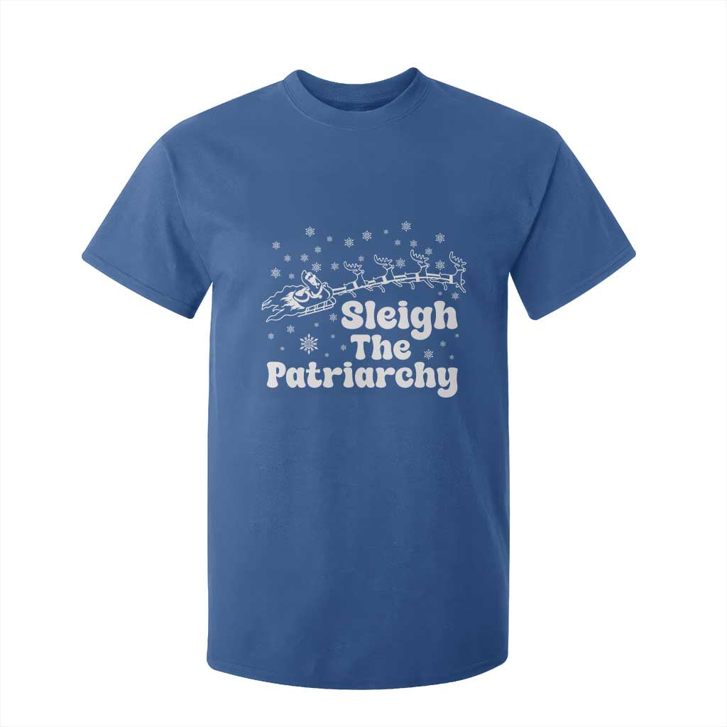 Sleigh The Patriarchy T Shirt For Kid Christmas Feminist Womens Rights TS10 Royal Blue Print Your Wear