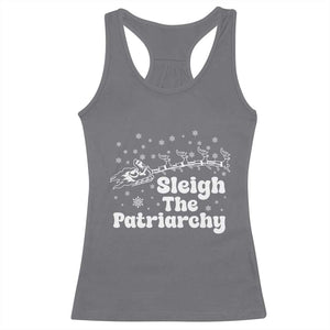 Sleigh The Patriarchy Racerback Tank Top Christmas Feminist Womens Rights TS10 Charcoal Print Your Wear