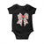 Coquette Valentine's Day Baby Onesie Heart Bow TS10 Black Print Your Wear