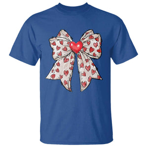 Coquette Valentine's Day T Shirt Heart Bow TS10 Royal Blue Print Your Wear