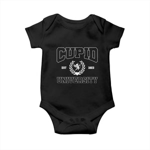 Cupid University Baby Onesie Cute Valentine's Day Funny College TS10 Black Print Your Wear