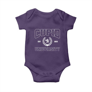 Cupid University Baby Onesie Cute Valentine's Day Funny College TS10 Purple Print Your Wear