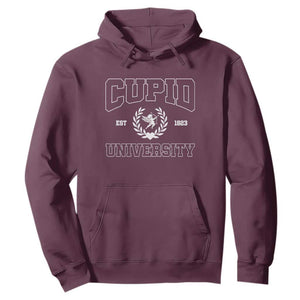 Cupid University Hoodie Cute Valentine's Day Funny College TS10 Maroon Print Your Wear