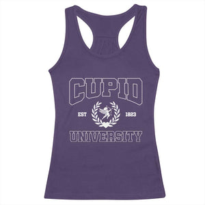 Cupid University Racerback Tank Top Cute Valentine's Day Funny College TS10 Purple Print Your Wear