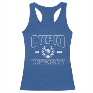 Cupid University Racerback Tank Top Cute Valentine's Day Funny College TS10 Royal Blue Print Your Wear